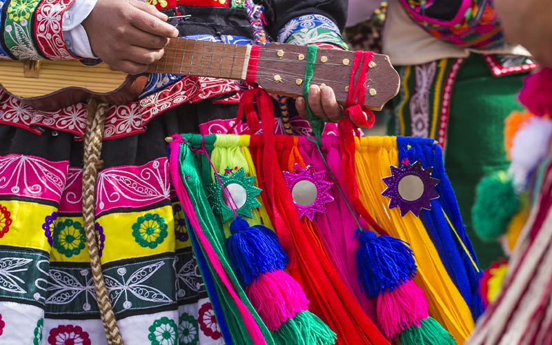 bright woven indigenous cloth